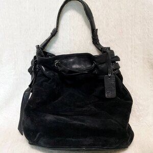 Maria Sharapova by Cole Haan Black Suede Shoulder Bag